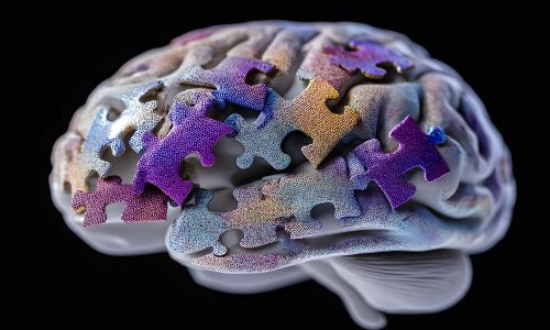 Alzheimer s Awareness Concept Human Brain with Missing Puzzle Pieces